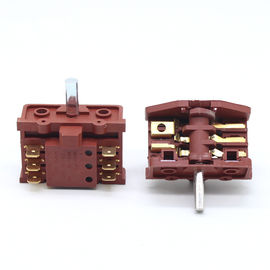 La manopola 6 pin il commutatore rotante del forno di 2 posizioni per il terminale dell'ottone della stufa 250V 16A